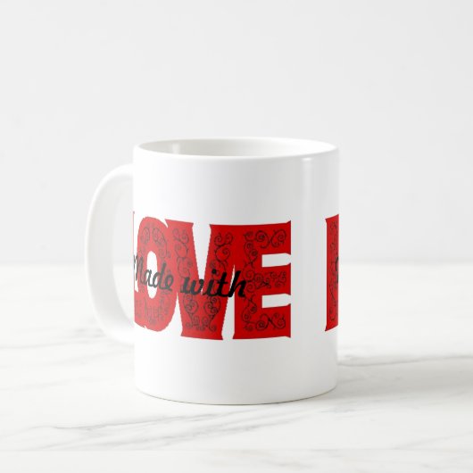 Aus Liebe Kaffee Tee Tasse (Vorderseite Links)