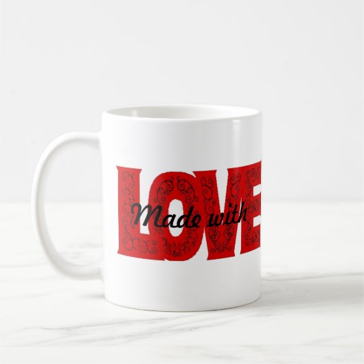 Aus Liebe Kaffee Tee Tasse (Links)
