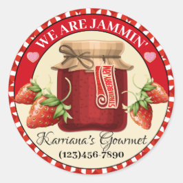 Aus Liebe-Lebensmittelaufkleber Runder Aufkleber