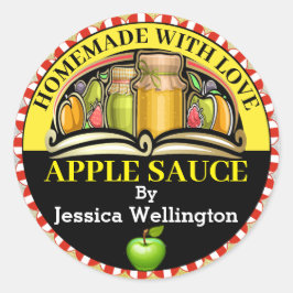 Aus Liebe-Lebensmittelaufkleber Runder Aufkleber