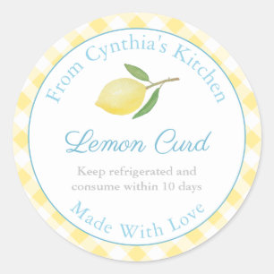 Aus Liebe Lemon Curd Country Kitchen Labels Runder Aufkleber