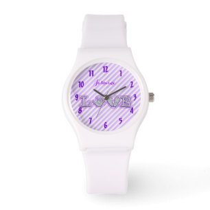 Aus Liebe (Lila) Armbanduhr