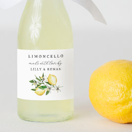 Aus Liebe Limoncello Flasche Lebensmitteletikett