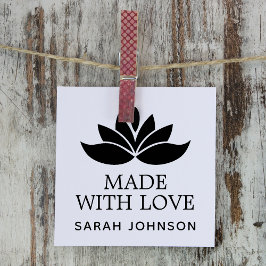 Aus Liebe Lotus Blume Personalisiert Gummistempel