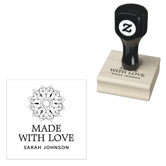 Aus Liebe Lotus Blume Personalisiert Gummistempel (Stempel)