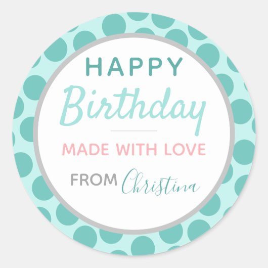 Aus Liebe mit Happy Birthday Sticker (20) (Vorderseite)