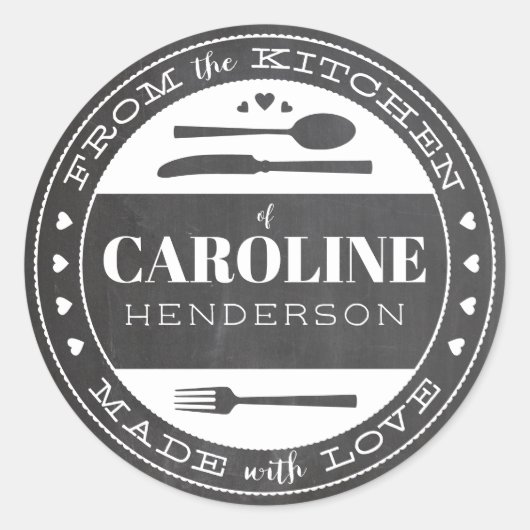 Aus Liebe mit Tafelnahrungsmittel Runder Aufkleber (Vorderseite)