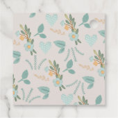 Aus Liebe Nähen bestickte Blume Tag Geschenkanhänger (Rückseite)