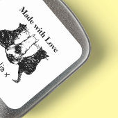 Aus Liebe Niedliche Katzen Quadratischer Aufkleber