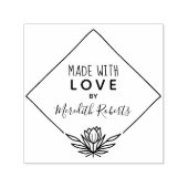 Aus Liebe Personalisiert Lotus Blume Permastempel (Design)