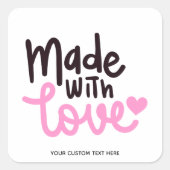 Aus Liebe Personalisiert rosa Aufkleber 2 (Vorderseite)