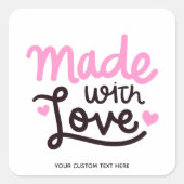 Aus Liebe Personalisiert rosa Aufkleber 4 (Vorderseite)