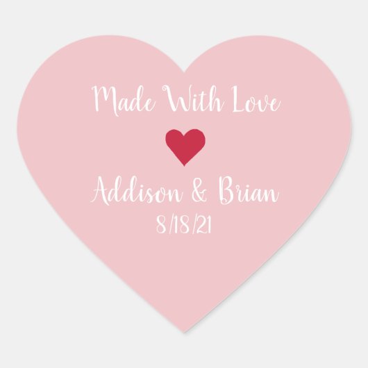 Aus Liebe Personalisierter Aufkleber (Vorderseite)