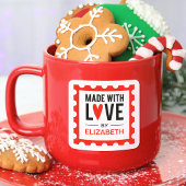 Aus Liebe Quadratischer Aufkleber