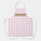 Aus Liebe-Rosa und Weiß-Karos Schürze (Vorderseite)