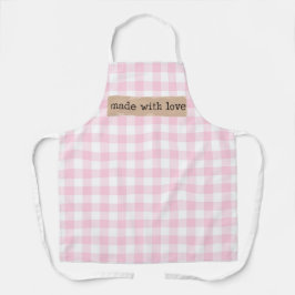 Aus Liebe-Rosa und Weiß-Karos Schürze