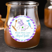 Aus Liebe Schürze und Backwaren Runder Aufkleber