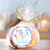 Aus Liebe Schürze und Backwaren Runder Aufkleber