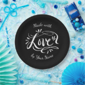 Aus Liebe schwarz gezeichnet Pappteller (Party)