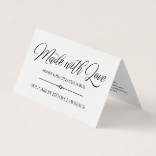 Aus Liebe - Skin Care-Produktkarte Visitenkarten