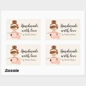 Aus Liebe Stickers Strick Sticker Brünett Girl (Blatt)