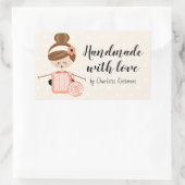 Aus Liebe Stickers Strick Sticker Brünett Girl (Tasche)