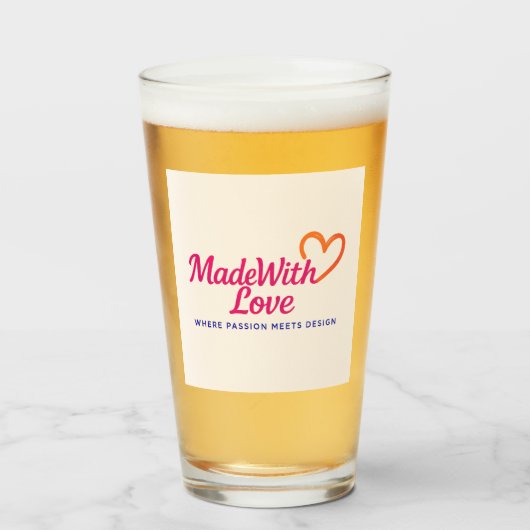 Aus Liebe Trinkglas Glas (Vorne (Gefüllt))