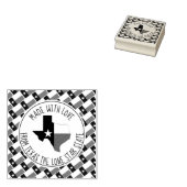 Aus Liebe von TEXAS Texan Flag Map Gummistempel (Stempel)