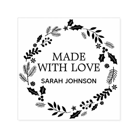 Aus Liebe Winter Foliage Personalisiert Permastempel (Design)