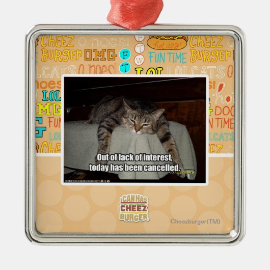 Aus Mangel an Interesse heraus Ornament Aus Metall (Vorne)