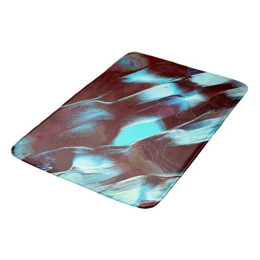 aus mattem Metall, braun bis zyangraditiv Badematte (Schrägansicht)