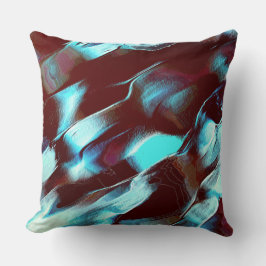 aus mattem Metall, braun bis zyangraditiv Kissen