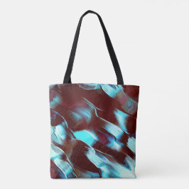 aus mattem Metall, braun bis zyangraditiv Tasche