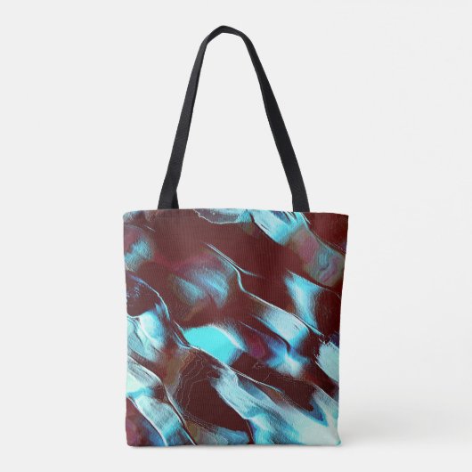 aus mattem Metall, braun bis zyangraditiv Tasche (Rückseite)