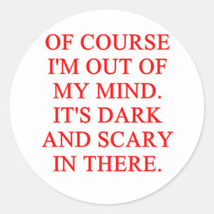 aus meinem Verstand heraus Runder Aufkleber