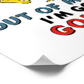 Aus meinem Weg gehe ich Golf spielen Poster (Ecke)