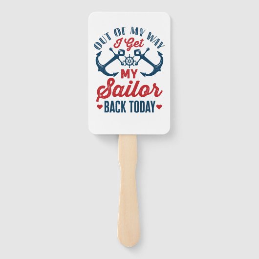 Aus meinem Weg komme ich heute zum Militär zurück Fächer (Rückseite)