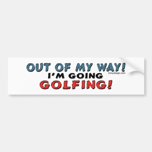 Aus meinem Weisen-Golf spielenden Autoaufkleber (Vorne)