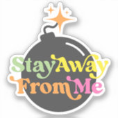 Aus meiner Bombe bleibe lustige Schnellimbiss Graf Aufkleber (Vorderseite)