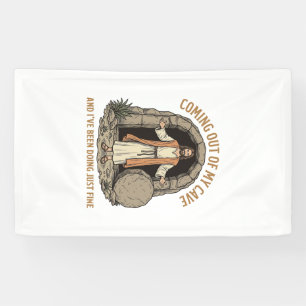 Aus meiner Höhle kommen Funny Christian Vintage-Sh Banner