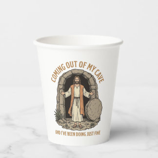 Aus meiner Höhle kommend Lustiges Christliches Vin Pappbecher