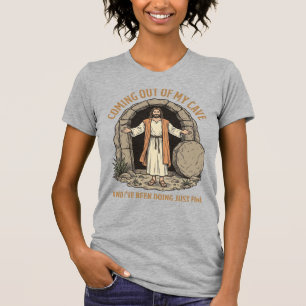 Aus meiner Höhle kommend Lustiges Christliches Vin T-Shirt
