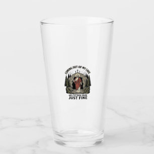 Aus meiner Höhle kommend Vintage Religiös Lustiges Glas