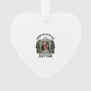Aus meiner Höhle kommend Vintage Religiös Lustiges Ornament
