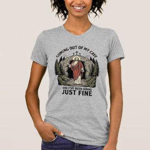 Aus meiner Höhle kommend Vintage Religiös Lustiges T-Shirt
