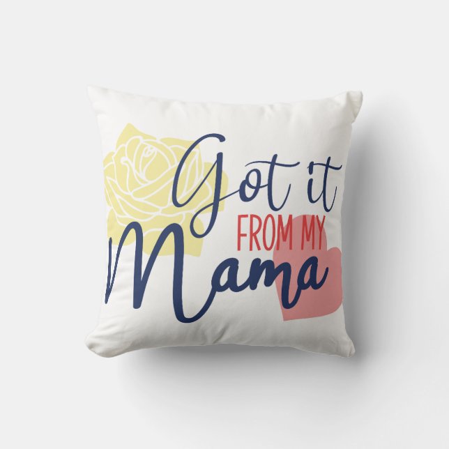 Aus meiner Mama got Kissen (Vorderseite)