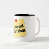 Aus meiner Sinnesrückseite in 5 Minuten heraus Zweifarbige Tasse (VorderseiteRechts)