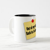 Aus meiner Sinnesrückseite in 5 Minuten heraus Zweifarbige Tasse (Vorderseite Links)