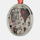 Aus mit ihrem Kopf Silbernes Ornament (Links)