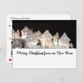 Aus neuen Zuhause-beleuchteten Weihnachtshäusern Postkarte (Vorne/Hinten)